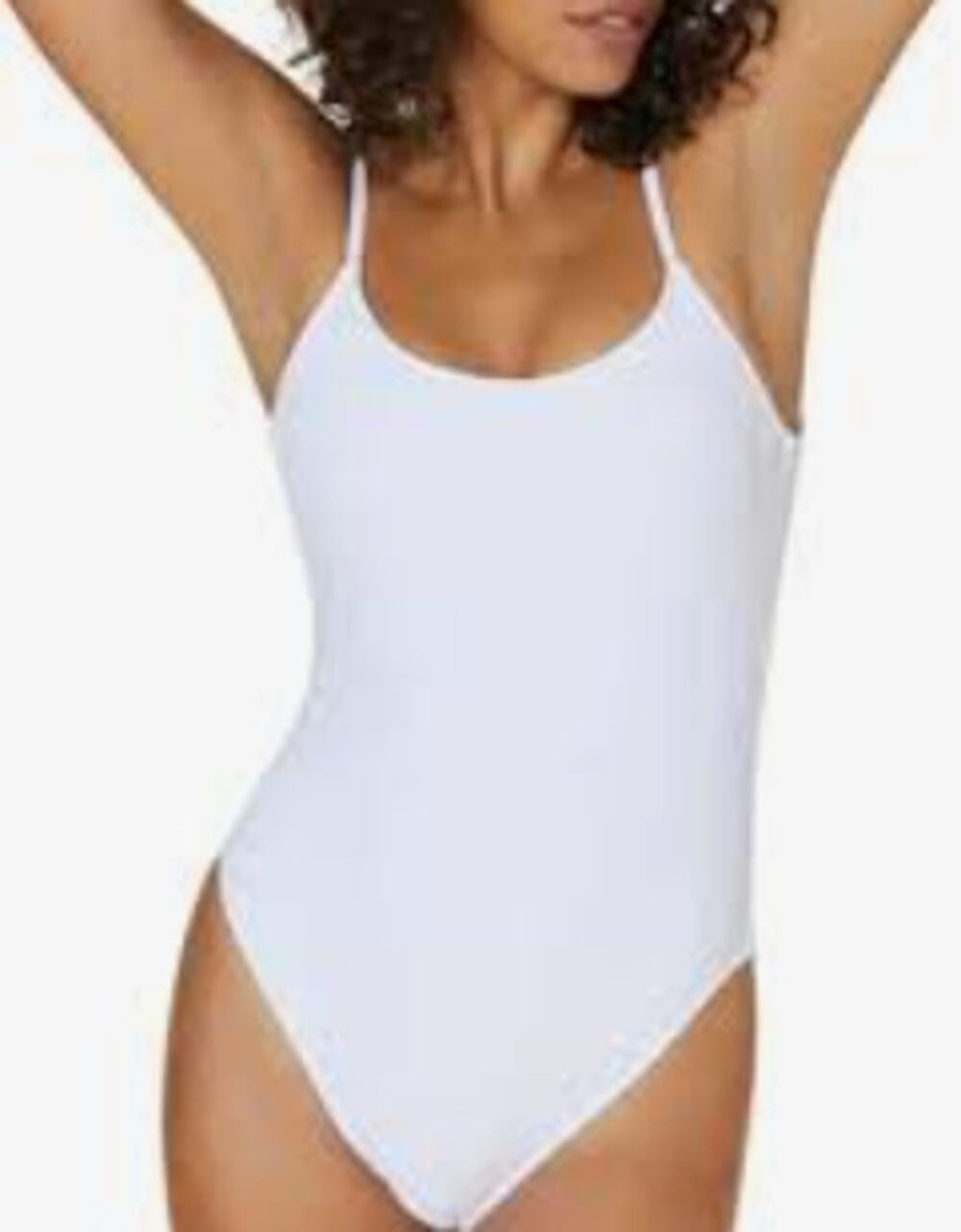 ANDIE SWIM Fiji One-Piece Swimsuit XS Tall US 0-2 White Lace-Up Back NWT